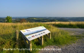 Panoramatafel am Hegenscheid mit herrlichem Blick ins Sauerland