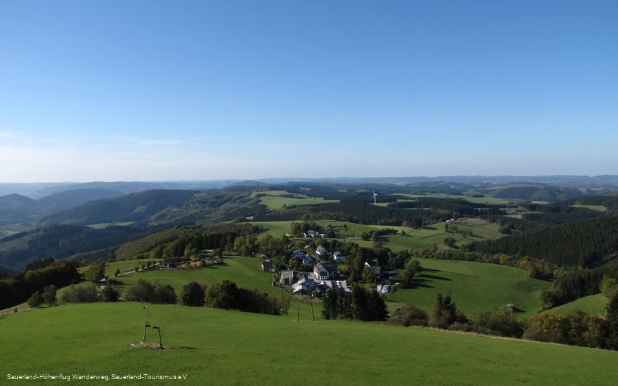 Ausblick vom Schombergturm über Wildewiese