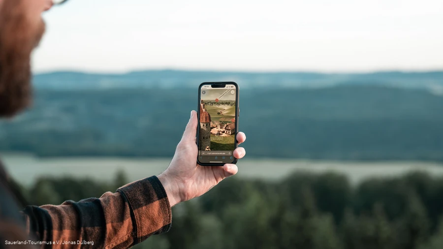 Argument Reality auf dem Georg Victor Turm in Korbach auf dem Eisenberg